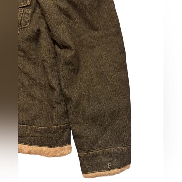 Comfort Denim Brown Denim Jacket with Faux Fur Trim Size XL Made In Pakistan. - Picture 6 of 13
